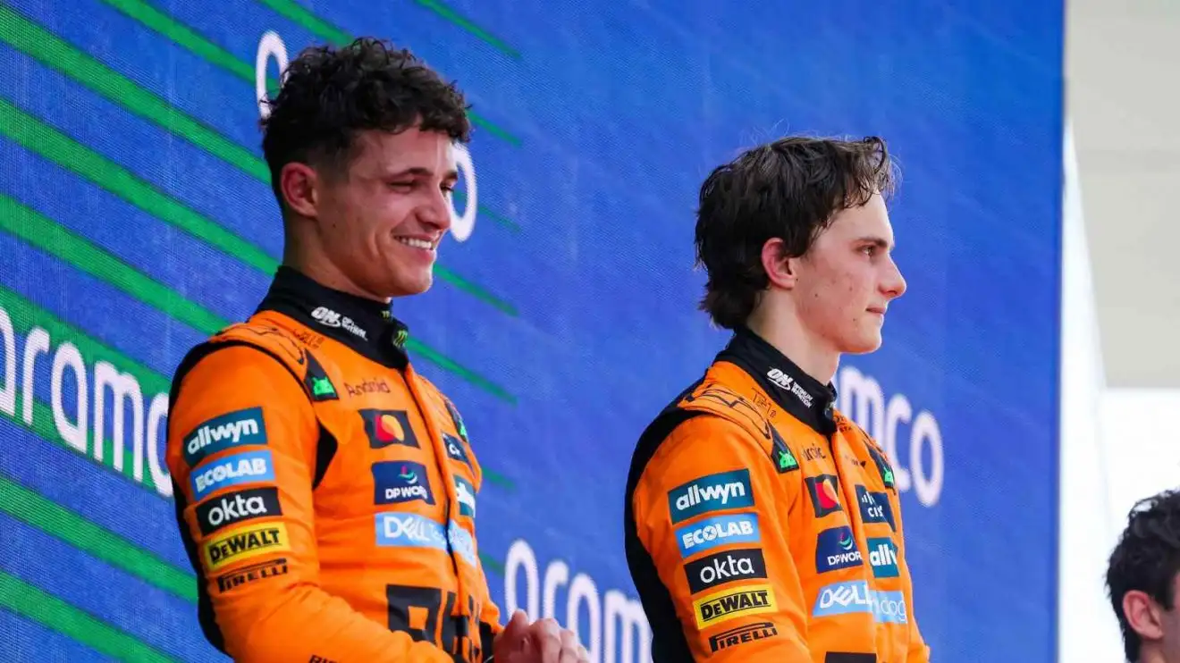 c-504 McLaren drivers Lando Norris and Oscar Piastri.