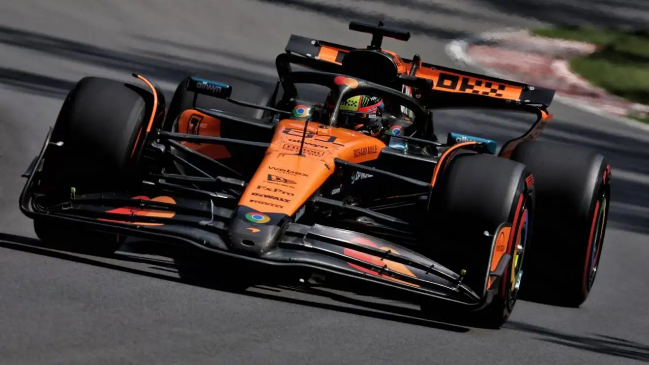 c-701 McLaren's Oscar Piastri on track at the 2025 Canadian Grand Prix