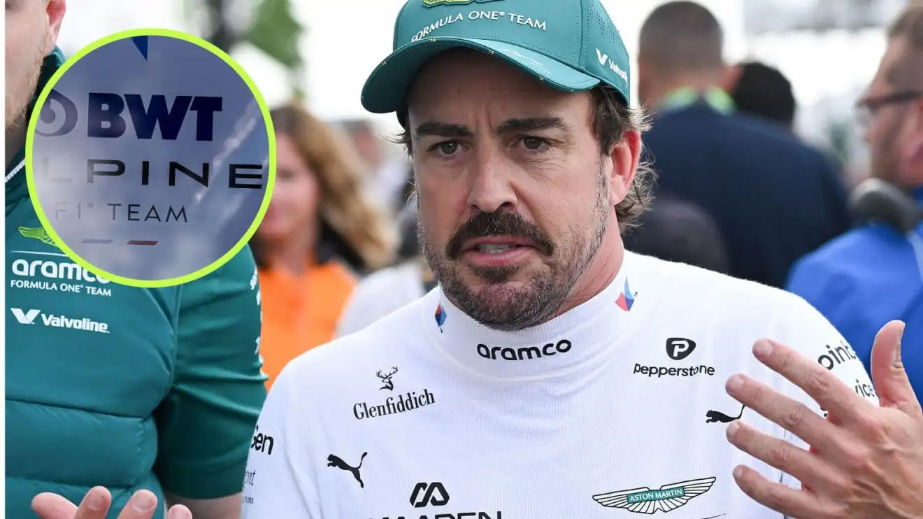c-802 Fernando Alonso and the Alpine branding