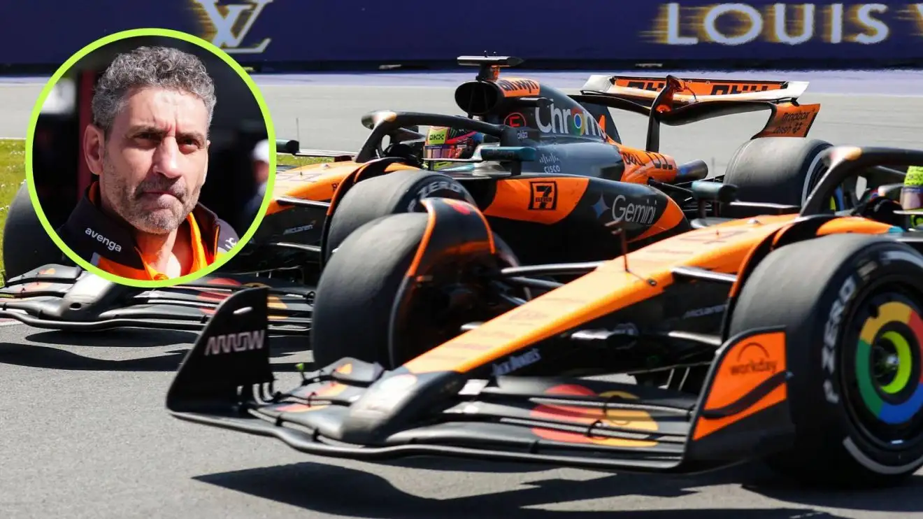 McLaren's Lando Norris and Oscar Piastri battle in the 2025 Canadian Grand Prix.