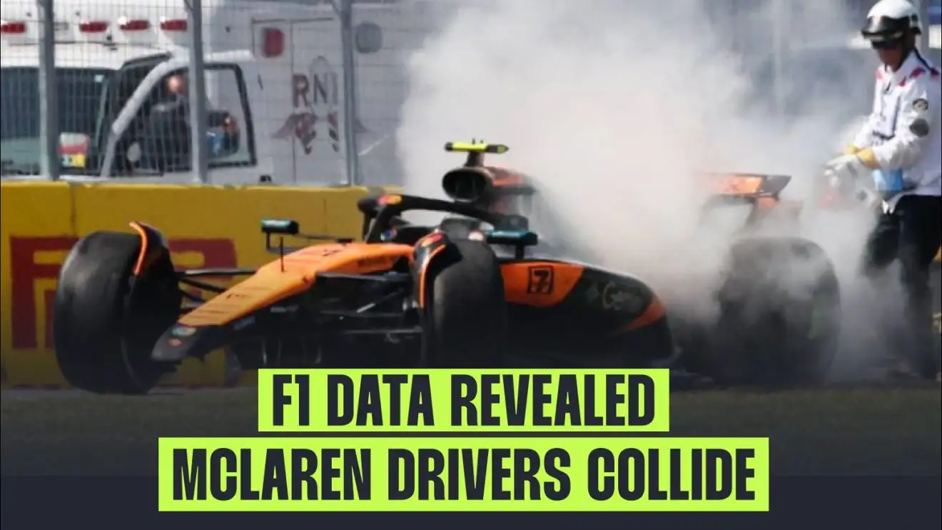 c-868 A marshal attends Lando Norris' McLaren after crashing with team-mate Oscar Piastri at the 2025 Canadian Grand Prix
