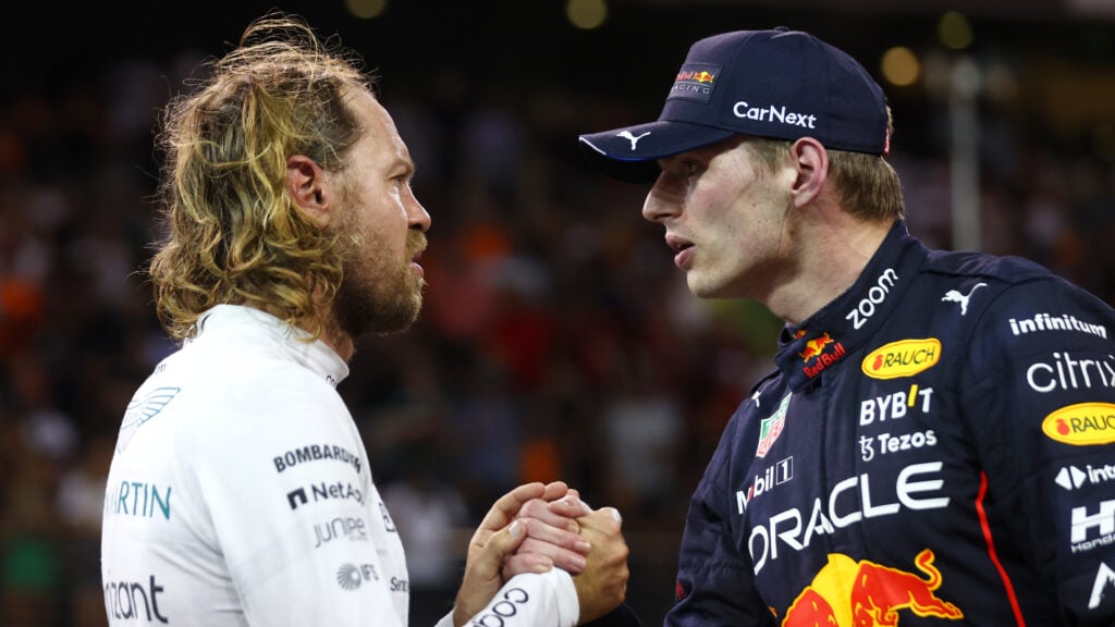 gettyimages-1443021541-1024x576-1 Sebastian Vettel and Max Verstappen.