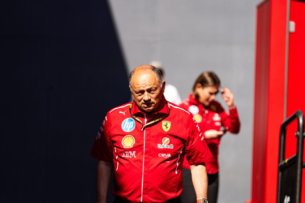 gettyimages-2215431266-1-1024x683-1 Scuderia Ferrari HP team principal Fred Vasseur at the 2025 Emilia Romagna Grand Prix