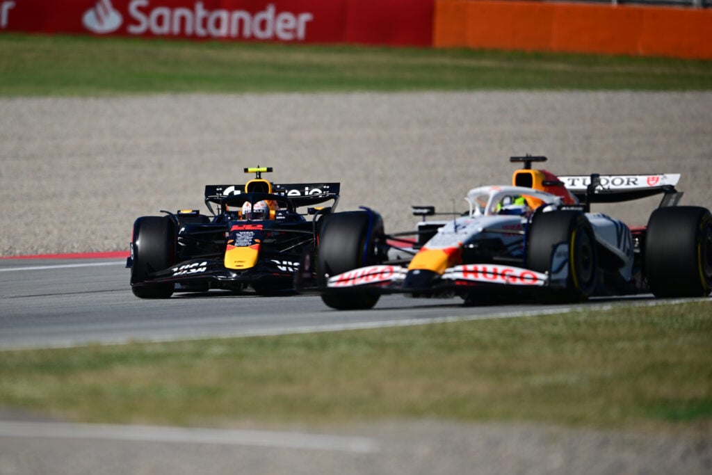 gettyimages-2217116680-1024x683-1 Red Bull driver Yuki Tsunoda on track in practice for the 2025 F1 Spanish Grand Prix