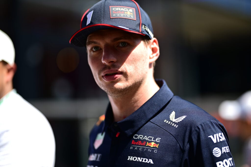 Max Verstappen of Red Bull during the 2025 F1 Spanish Grand Prix drivers parade