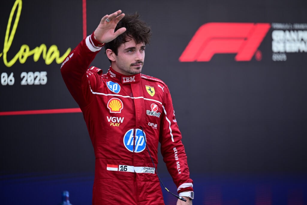 gettyimages-2217526071-1024x683-1 Charles Leclerc of Ferrari waves to the crowd