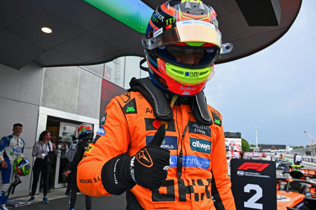 gettyimages-2217968707-1024x683-1 McLaren driver Oscar Piastri celebrates pole position for the 2025 F1 Spanish Grand Prix