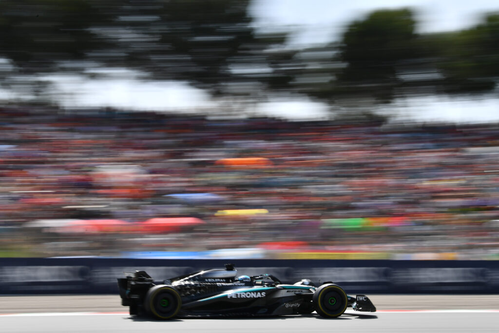 gettyimages-2218097154-1024x683-1 George Russell driving during the 2025 Spanish Grand Prix