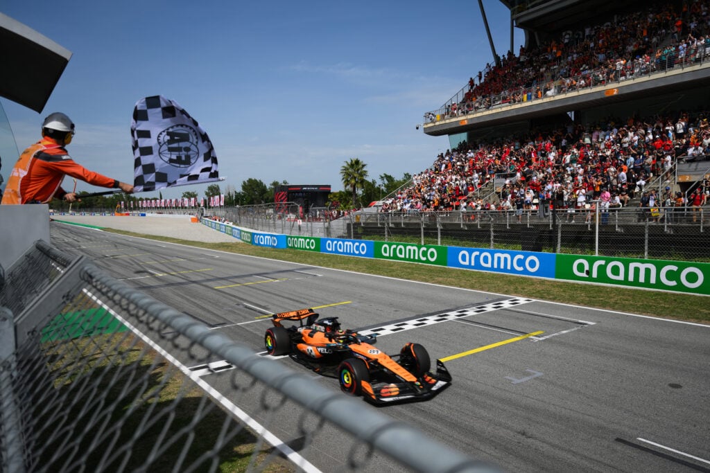 gettyimages-2218102700-1024x683-1 Oscar Piastri crosses the line to finish the Spanish GP first.