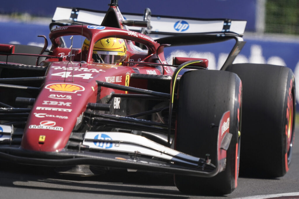 gettyimages-2219433363-1024x683-1 Ferrari driver Lewis Hamilton on track during qualifying for the 2025 F1 Canadian Grand Prix