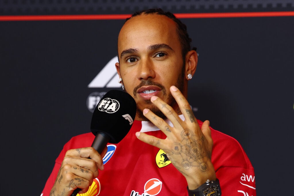 gettyimages-2219841586-1024x683-1 Lewis Hamilton of Ferrari speaks in an F1 press conference