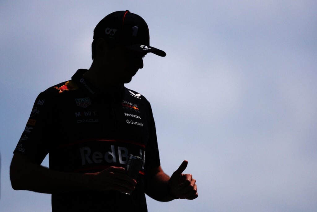 gettyimages-2219841931-1024x683-1 Max Verstappen of Red Bull gestures in the F1 paddock