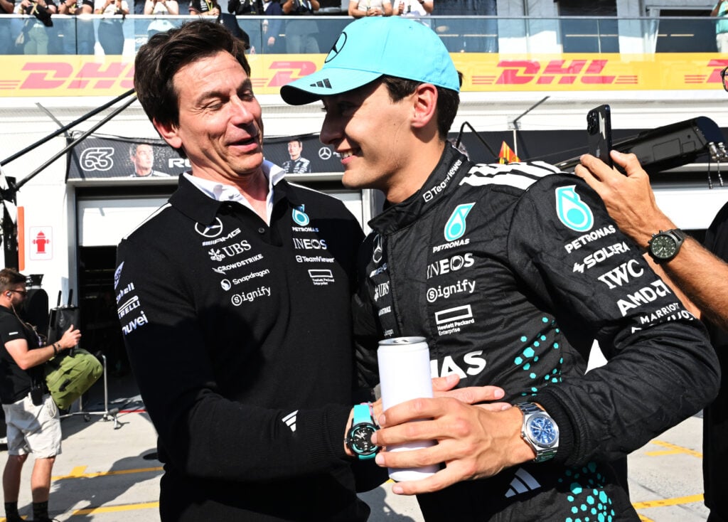 gettyimages-2220156350-1024x734-1 Mercedes team principal Toto Wolff and driver George Russell at the Canadian Grand Prix