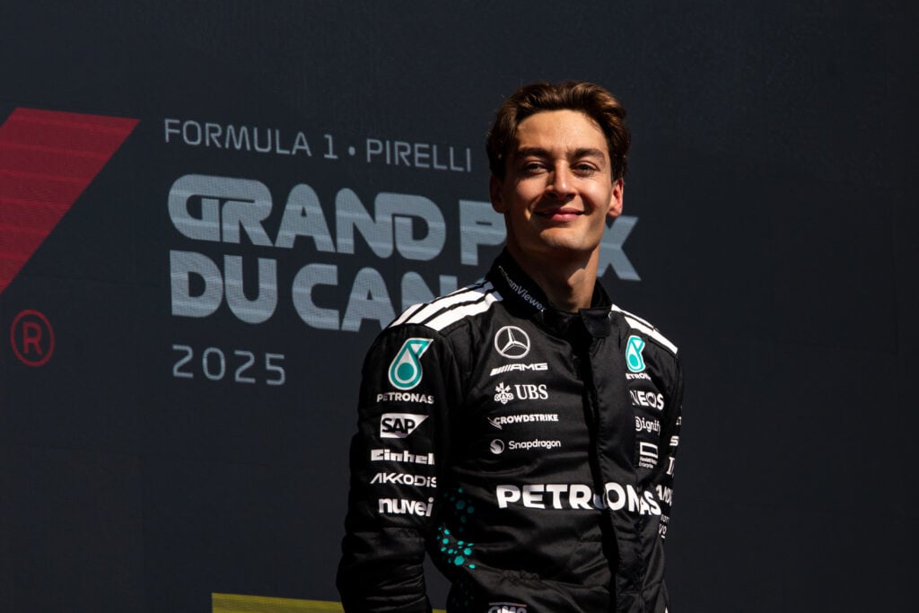 gettyimages-2220303349-1024x683-1 Mercedes driver George Russell celebrates winning the 2025 F1 Canadian Grand Prix