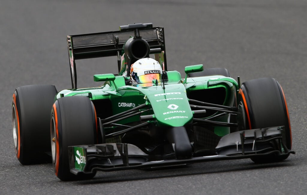 gettyimages-456616424-1024x652-1 Kamui Kobayashi racing for Caterham F1 in 2014.